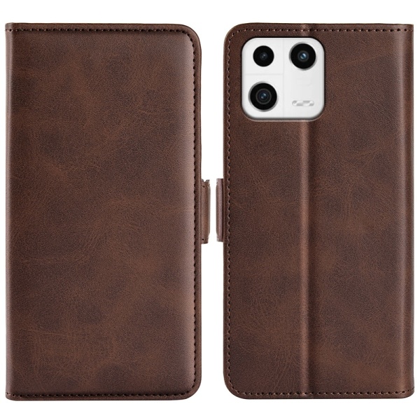 SKALO Xiaomi 13 5G Premium Wallet Flip Cover - Brun Brown