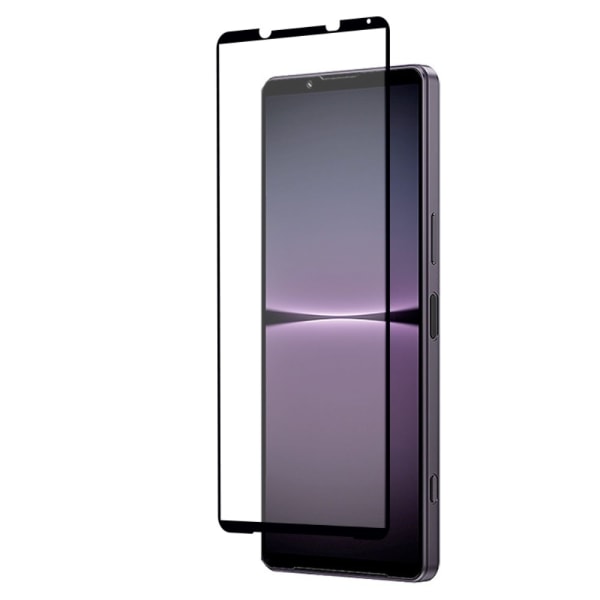 2-PAK SKALO Sony Xperia 1 V 5G FULL-FIT Hærdet Glas Skærmbeskytt Black