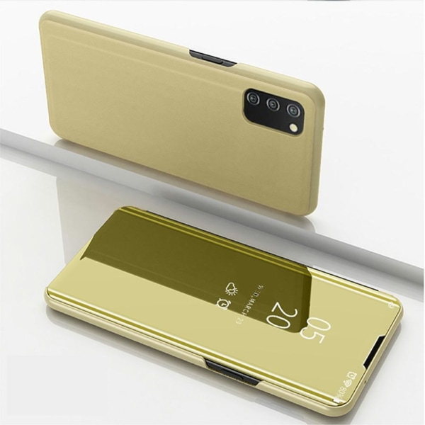 SKALO Samsung A02s / A03s Clear View Mirror Case - Guld Gold