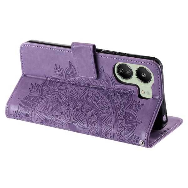 SKALO Xiaomi Redmi 13C 4G Mandala Flip Cover - Lilla Purple