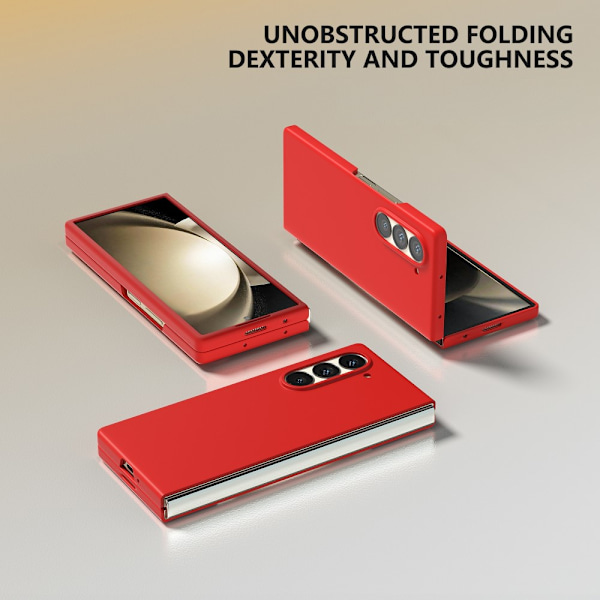 SKALO Samsung Z Fold6 Ultrathin Skin-touch Fold Suojakuori - Punainen Red