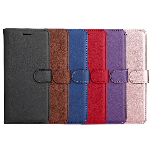 SKALO Motorola Edge 50 5G PU-læder Pungetui - Vælg farve Pink gold