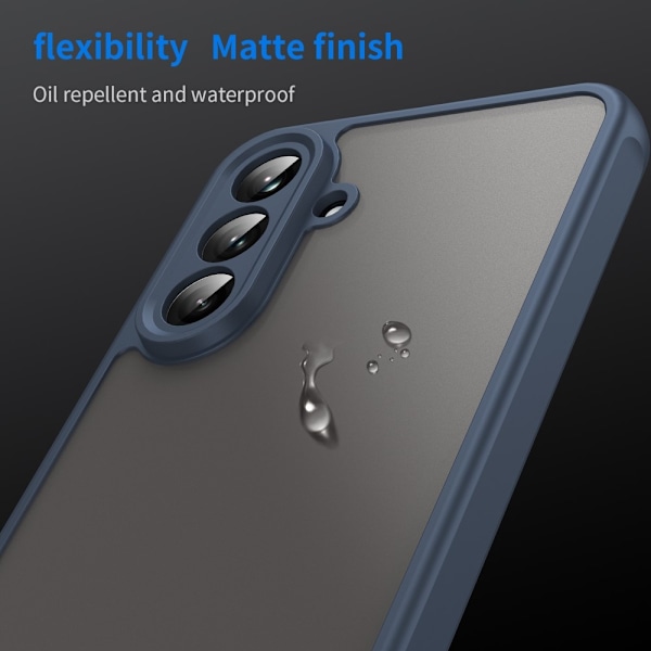 SKALO Samsung A56 5G Color Bumper Frosted Skal - Blå Blå