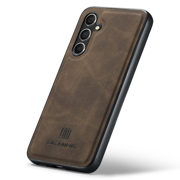 DG MING Samsung A56 5G Premium PU-Läder Hybrid Skal - Mörkbrun Mörkbrun
