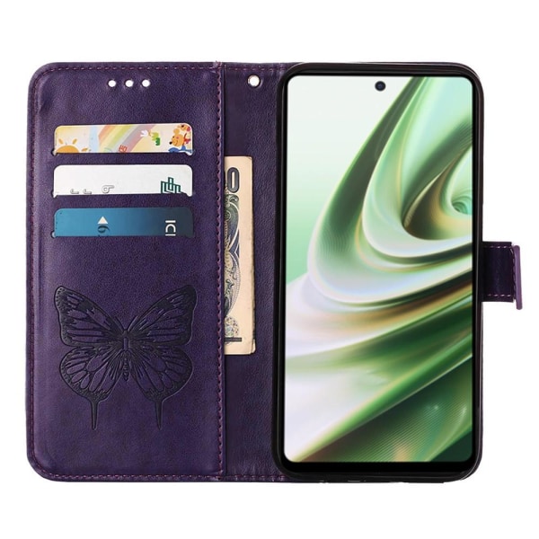 SKALO OnePlus Nord CE 3 Lite 5G Mandala Butterfly Flip Cover - Mørk lilla Dark purple