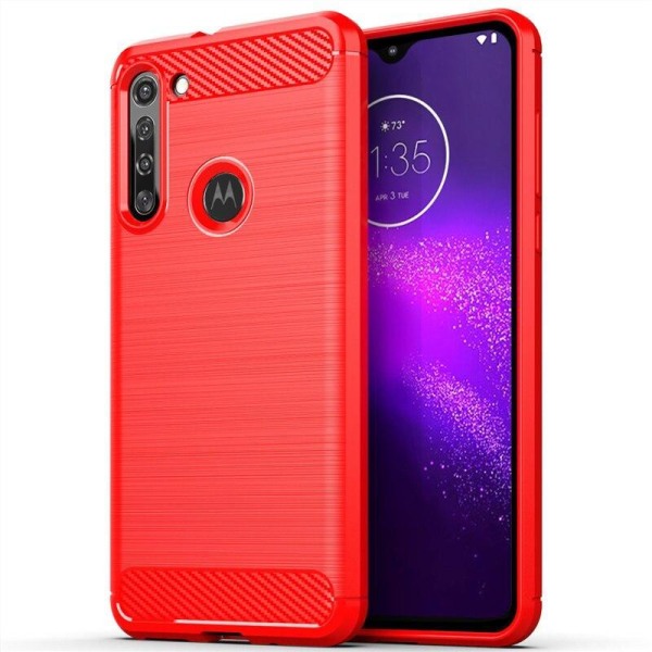 Stöttåligt Armor Carbon TPU-skal Moto G8 Power Red