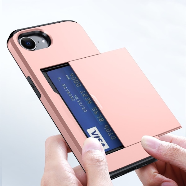 SKALO iPhone 16e Armor Korthållare Skal - Blå Blå