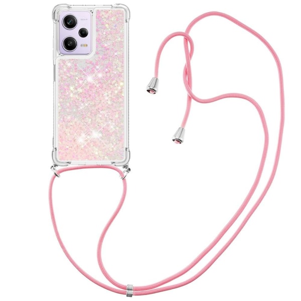 SKALO Xiaomi Redmi Note 12 Pro 5G Juoksuhiekka Glitter Mobile ka Pink
