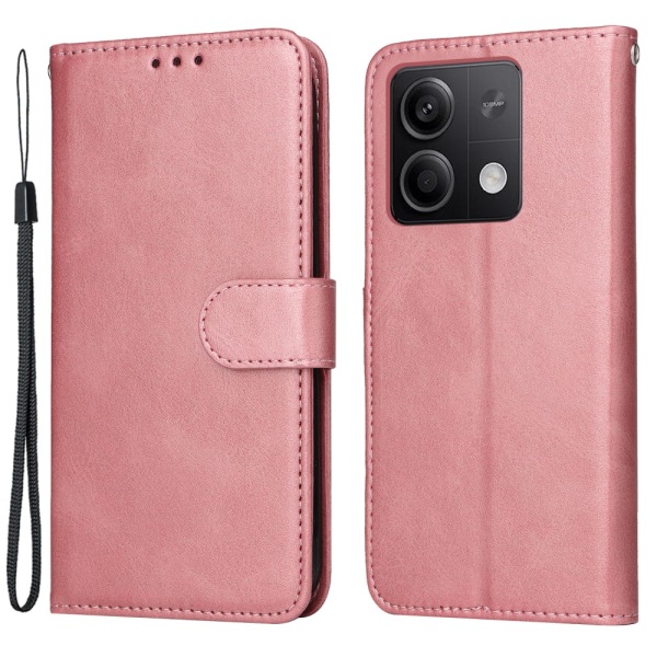 SKALO Xiaomi Redmi Note 13 5G PU-nahkainen Lompakkokotelo - Valitse väri Pink