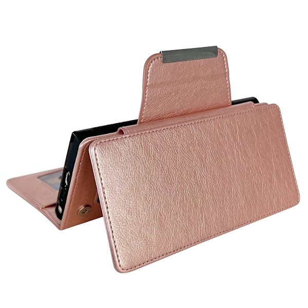 SKALO Samsung S25 Ultra 2-in-1 Magneettinen Irrotettava Lompakkokotelo - Ruusukulta Pink gold