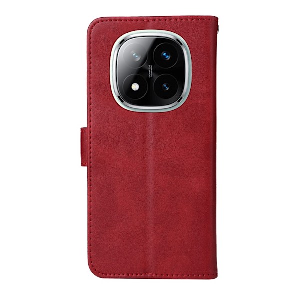 SKALO Xiaomi Redmi Note 14 Pro+ 5G PU-läder Plånboksfodral - Fler färger Röd