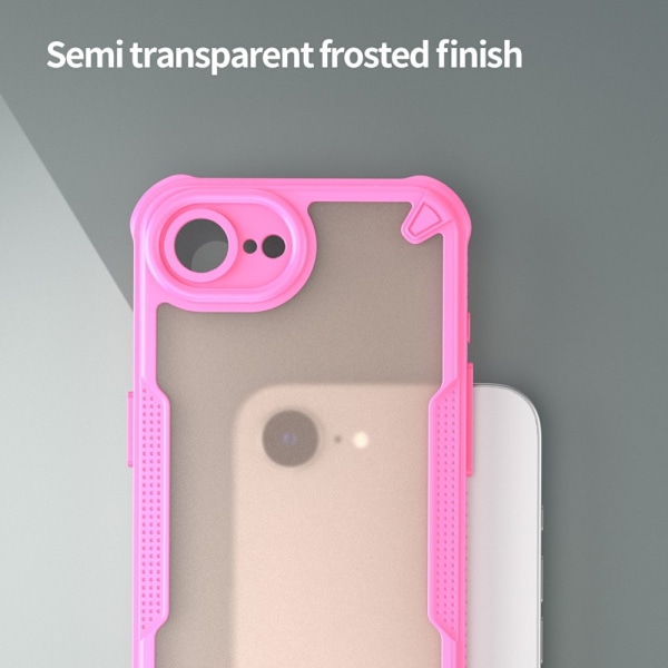 SKALO iPhone 16e Armor Hybrid Frosted Cover - Pink Pink