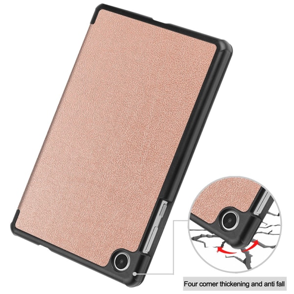 SKALO Lenovo Tab M8 Gen 4 Trifold Flip Cover - Rosa guld Pink gold