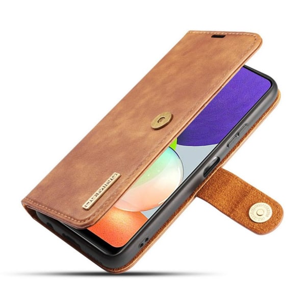 DG MING Samsung A22 4G 2-i-1 Magnet Plånboksfodral - Ljusbrun Ljusbrun