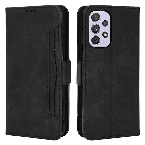 SKALO Samsung A53 5G 6-lokeroa Lompakkokotelo - Musta Black