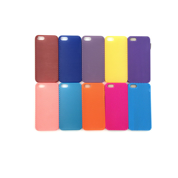 Kotelo iPhone 5 / 5S / SE:lle pienillä rei'illä - enemmän värejä Light pink