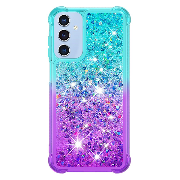 SKALO Samsung A26 5G Hiekka Glitteri Suojakuori - Turkoosi-Violetti Multicolor