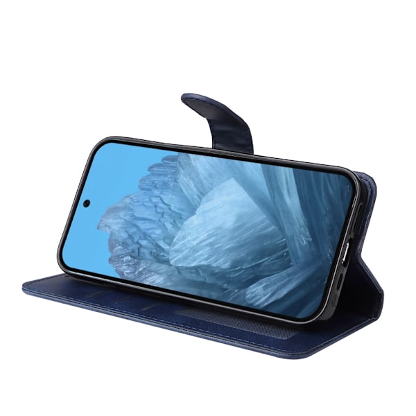 SKALO Google Pixel 9/9 Pro PU-Läder Plånboksfodral - Fler färger Blå