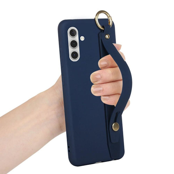 SKALO Samsung A13 5G Käsihihna TPU-suojakuori - Sininen Blue