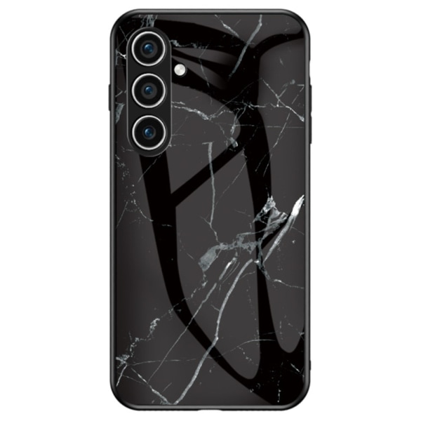 SKALO Samsung S24+ Marmor Härdat Glas TPU-skal - Motiv 4 multifärg