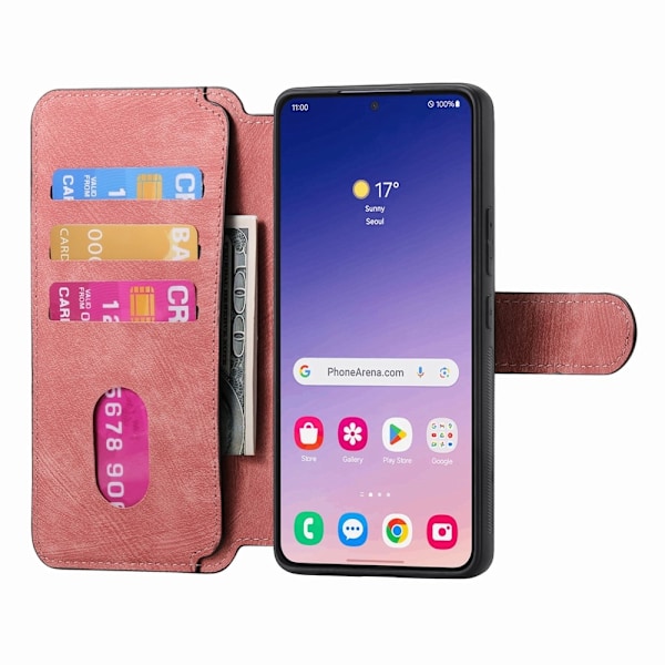 SKALO Samsung S25 CASENEO MW-03 Plånboksfodral - Rosa Rosa