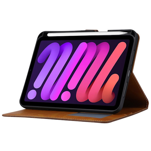 SKALO iPad 10.9 (2022) PU-Läder Plånboksfodral med Penn Hållare - Rosa Rosa