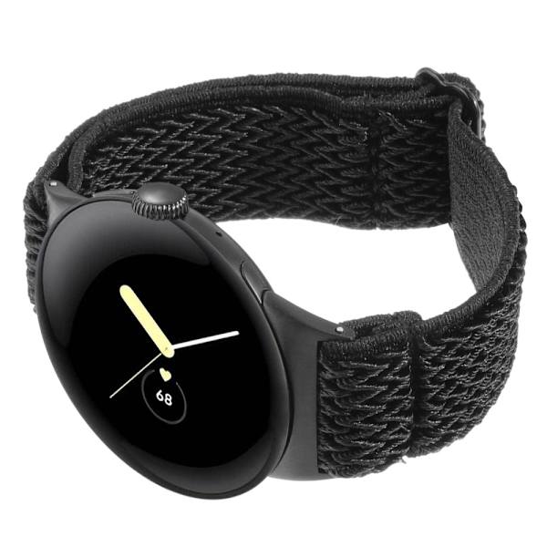SKALO Flätat tygarmband Google Pixel Watch 3 41mm - Fler färger Svart
