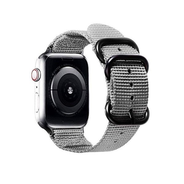 SKALO Nato-armbånd Nylon Apple Watch Ultra 2 49mm - Vælg farve Grey