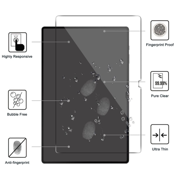 SKALO Samsung Tab S8 Ultra Hærdet Glas Skærmbeskyttelse Transparent