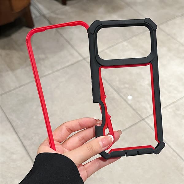 SKALO Robust Hörnskydd Skal för iPhone 18 Pro Max - Grå grå