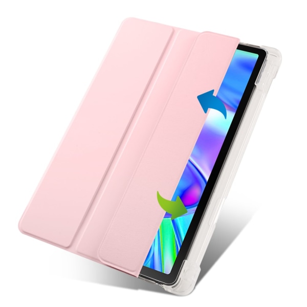 SKALO Lenovo Tab P11 Gen 2 Trifold Fodral med Transparent Baksid Rosa