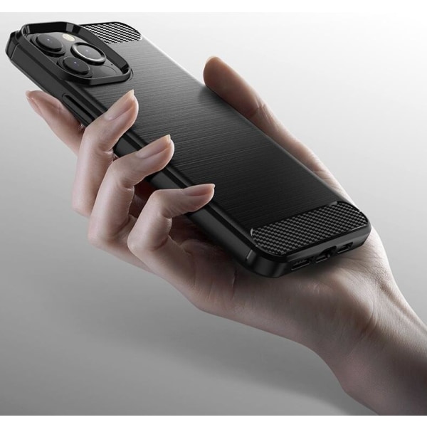 SKALO iPhone 13 Pro Max Armor Carbon Stødsikker TPU-cover - Vælg Red