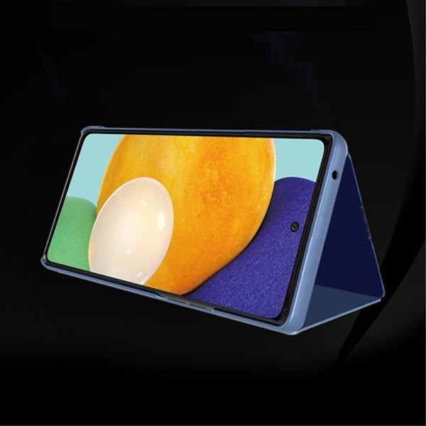 SKALO Samsung A53 5G Clear View Mirror Lompakko - Hopea Silver