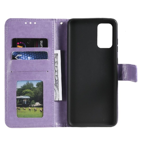 SKALO Samsung A02s / A03s Mandala-lompakkokotelo - violetti Purple