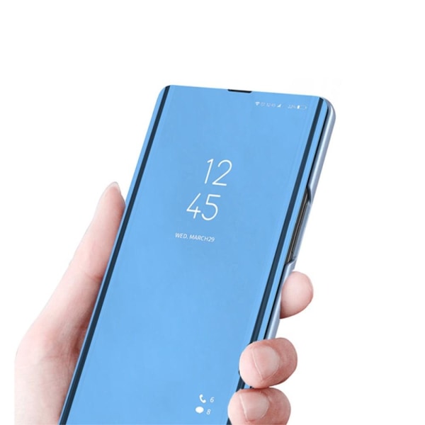 SKALO Samsung A54 5G Clear View Mirror Lompakko - Hopea Silver
