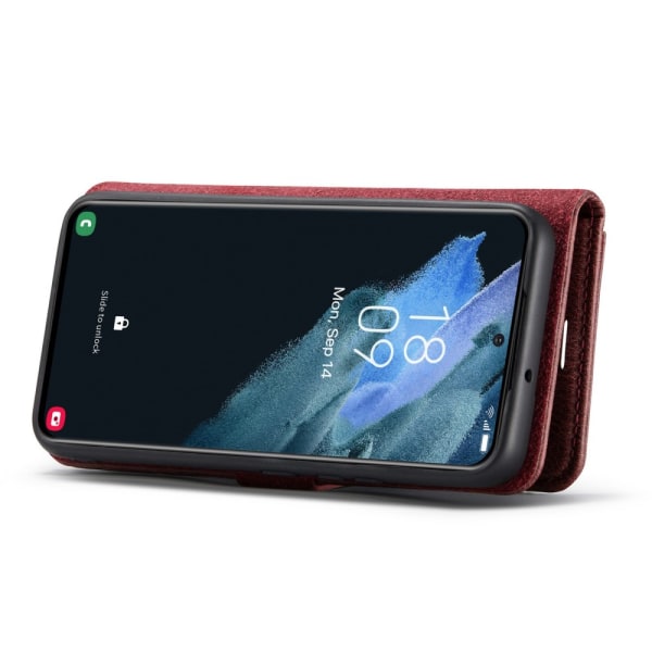DG MING Samsung S23 2-i-1 Magnet Plånboksfodral - Röd Röd