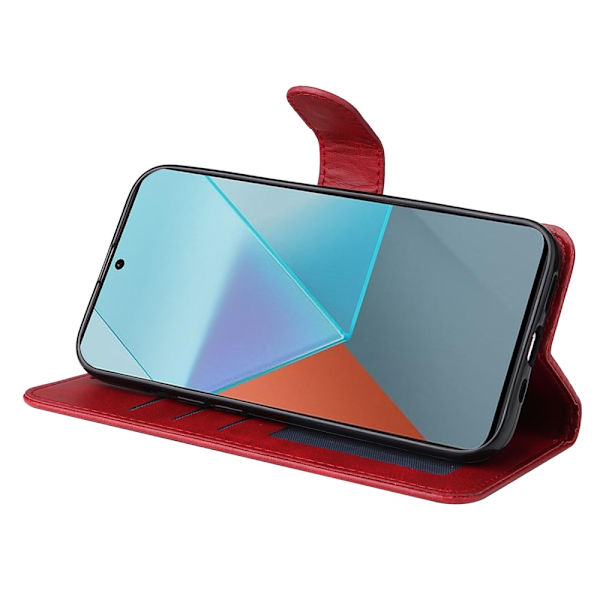 SKALO Xiaomi Redmi Note 13 Pro 5G PU-Läder Plånboksfodral - Fler färger Röd