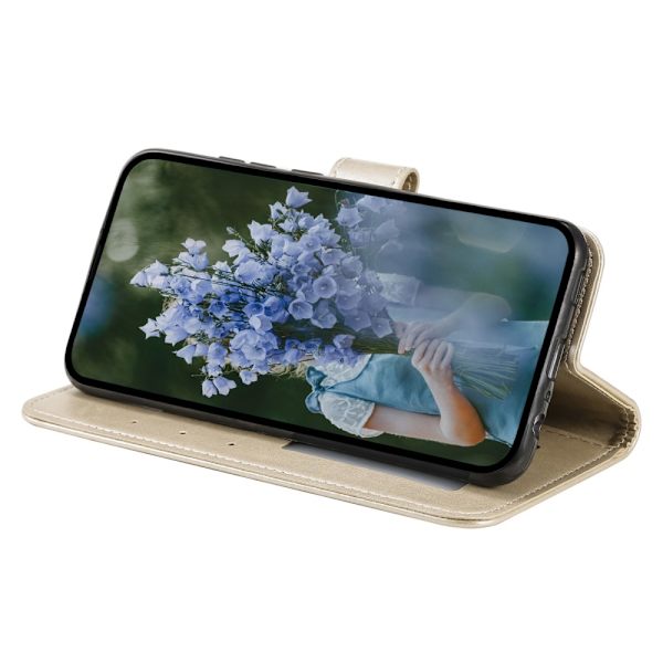 SKALO Sony Xperia 10 V Mandala Flip Cover - Guld Gold