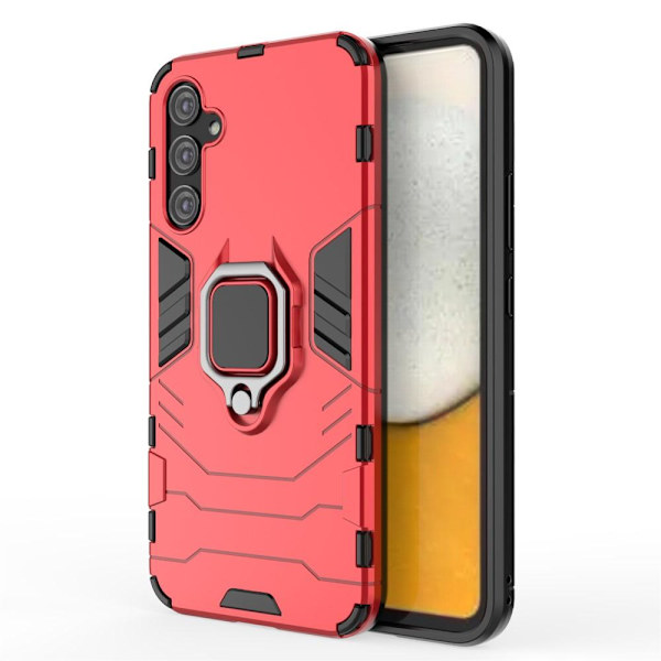 SKALO Samsung A34 5G Armor Hybridi metallirengas kuori - Punainen Red