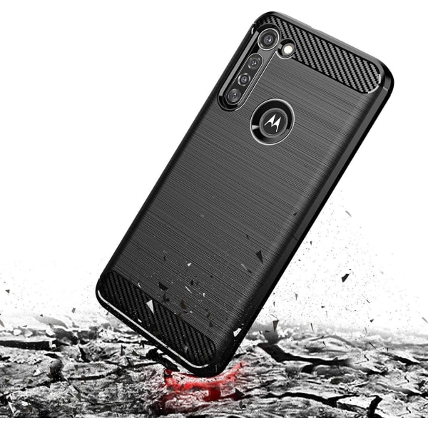 Stöttåligt Armor Carbon TPU-skal Moto G8 Power Red