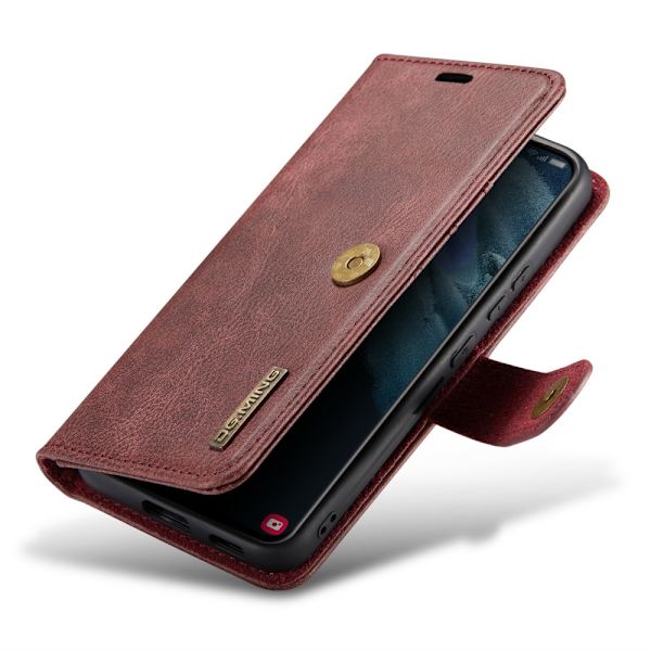 DG MING Samsung S24 2-in-1 magneetti lompakkokotelo - Punainen Red