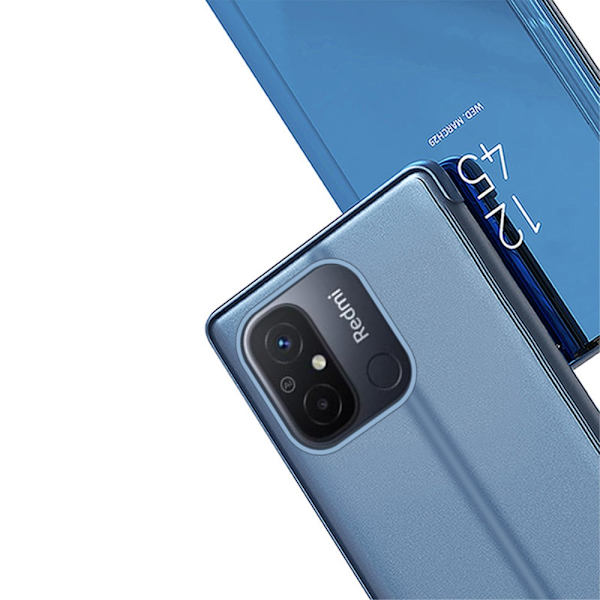 SKALO Xiaomi Redmi 12C 4G Clear View Mirror Etui - Sort Black