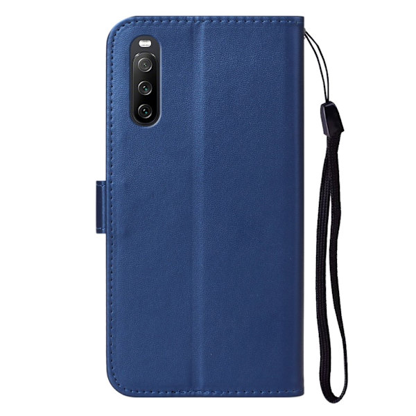SKALO Sony Xperia 10 V Lompakkokotelo PU-nahkaa - Sininen Blue