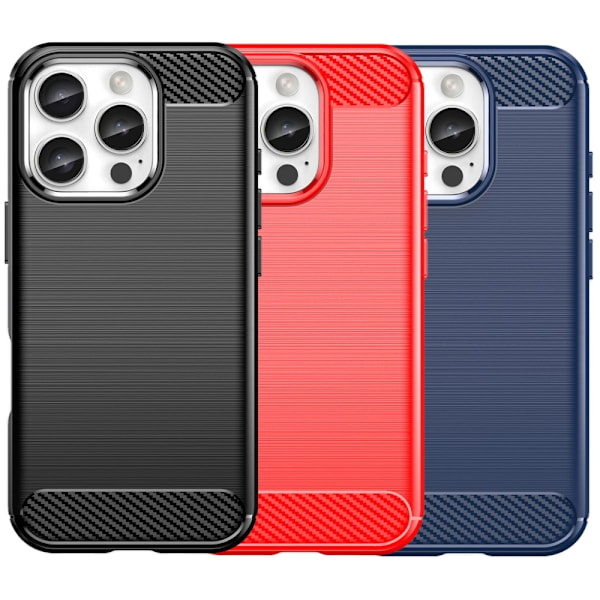 SKALO iPhone 16 Pro Armor Carbon Iskunkestävä TPU suojakuori - Valitse väri Blue