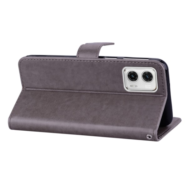 SKALO Motorola Moto G53 5G Mandala Owl Plånboksfodral - Grå grå