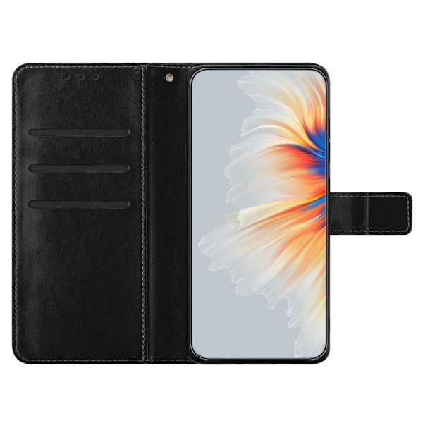 SKALO Xiaomi Redmi Note 13 Pro+ Mandala lompakkokotelo - Musta Black