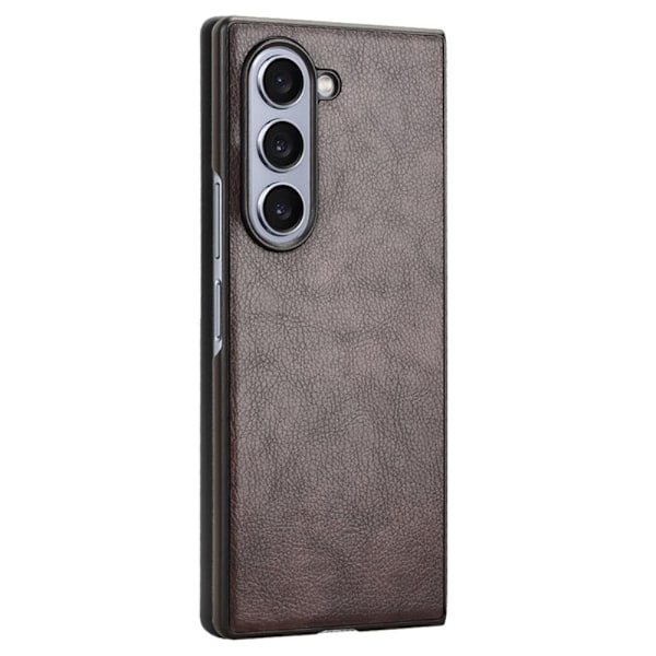 SKALO Samsung Z Fold6 PU-læder Cover - Brun Brown