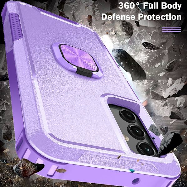 SKALO Samsung A54 5G Armor Hybrid metal ring cover - Lilla Purple