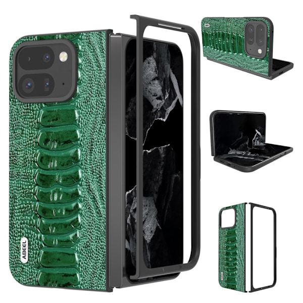 ABEEL Google Pixel 9 Pro Fold Crocodile Suojakuori - Vihreä Green