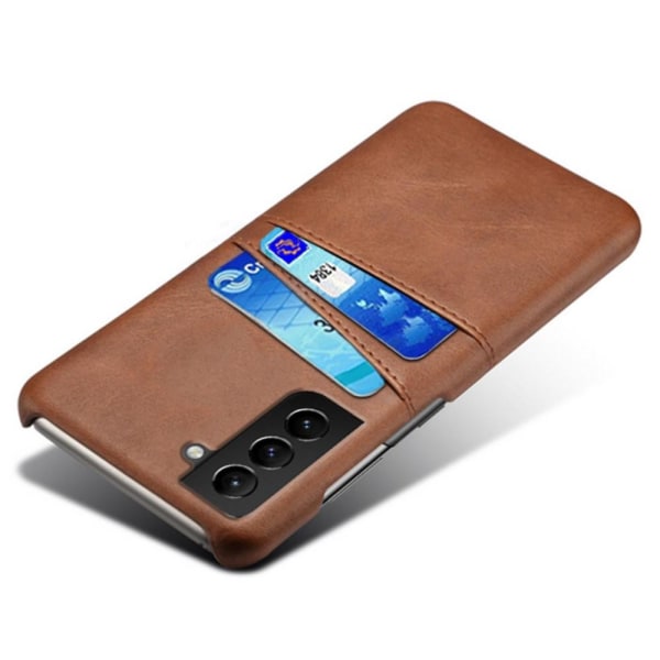 SKALO Samsung S22 PU nahkainen korttikotelon kansi - ruskea Brown